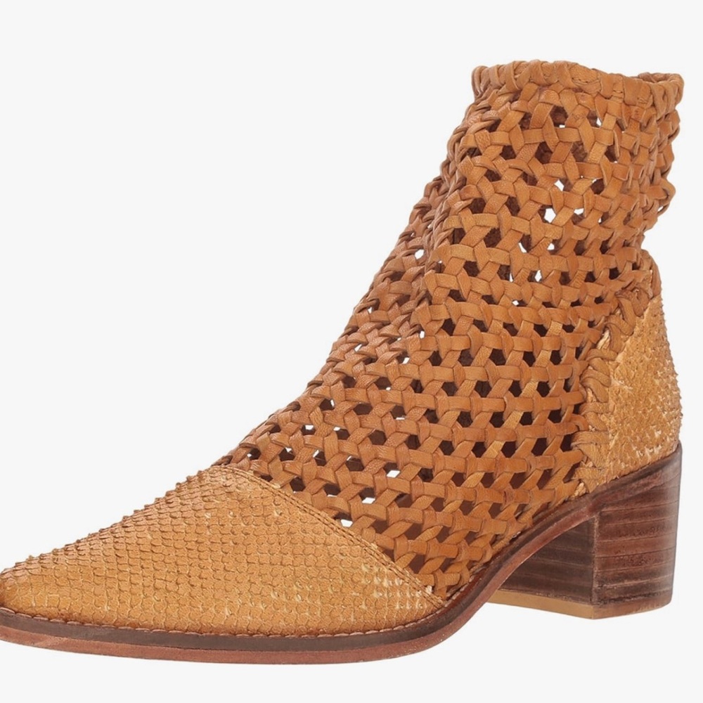 New- Free People Women's in The Loop Woven Boot Brown
